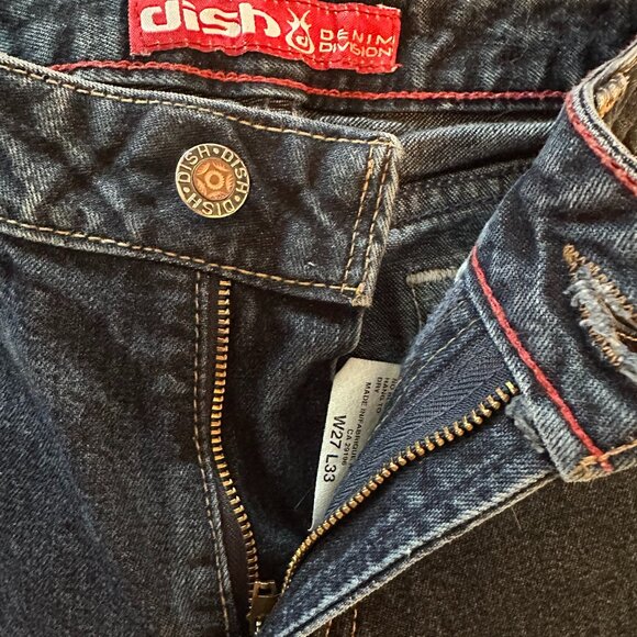 Dish Y2K low rise split flare jeans - sz 27 - Picture 4 of 5